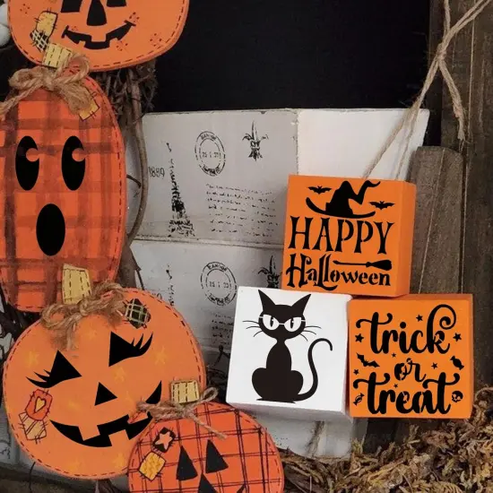 Halloween Stencils for Painting on Wood Crafts(16 Halloween Face) {4}