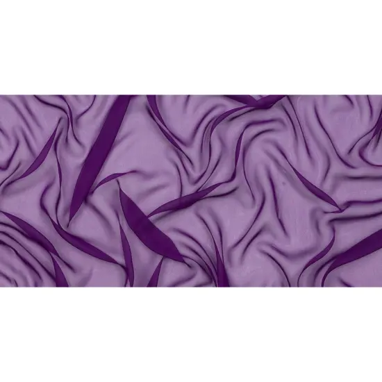 1 Yard Majesty Purple Premium Silk Chiffon Fabric Lightweight for Couture Dresses 54 Inch Width {3}