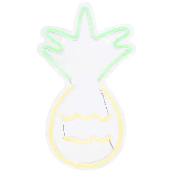 Northlight LED Pineapple Neon Lighted Wall Art - 16" - Yellow and Green {3}