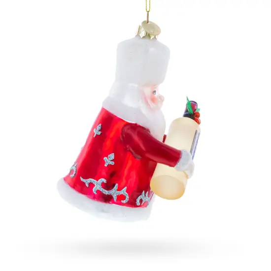 Santa with Vodka Glass Christmas Ornament {4}