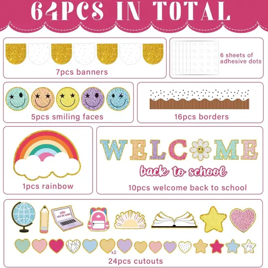 Welcome Back to School Bulletin Board Set - Boho Groovy {3}