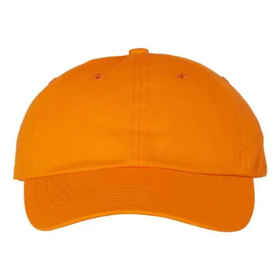 Valucap&reg; Adult Bio Washed Classic Dad Hat Neon Orange {1}