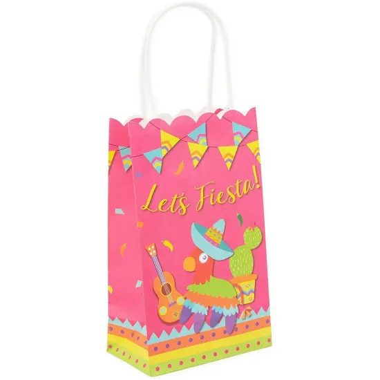 Fiesta Party Supplies, Paper Goodie Bags (24 Pack) Red {6}