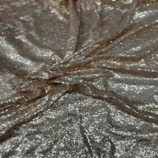 1 Yard Glitz Sequin Fabric Sparkling Mesh Material for Costumes Backdrops and Decor 50/54 Inches Wide Champagne {1}