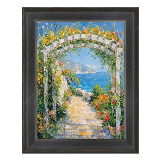 Black Hammered Flat Picture Frame 16x16 frame {1}