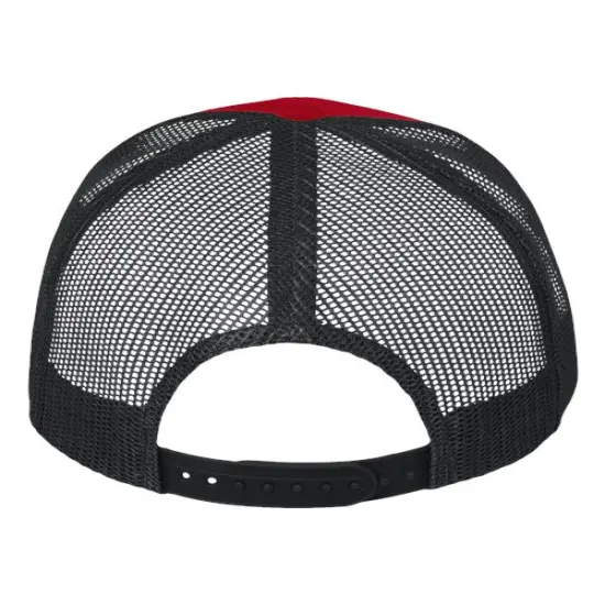 Valucap&reg; Mesh Back Trucker Cap Comfortable Breathable Fit Red/ Black {2}