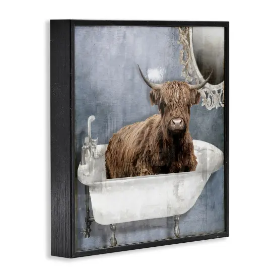 Stupell Industries Le Bain Bleu Cattle Framed Giclee, design by Sophie 6 {3}