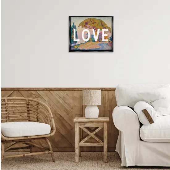 Stupell Industries Impressionist Love over Landscape Floater Framed Canvas Wall Art Design by Daphne Polselli {2}