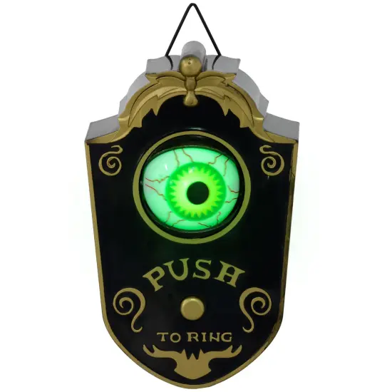 7.1" Doorbell with Simulation Light-up Eyeball, Halloween Decoration Animatronic, Sound and Motion Activated for Party {1}