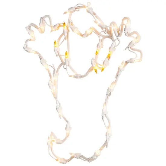 Northlight Lighted Ghost Halloween Window Decoration - 15" White {5}