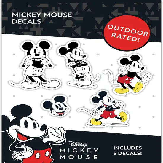 Set of 5 Mickey Mouse Stickers for Kids and Adults-Disney Classic Mickey Mouse Decals {1}