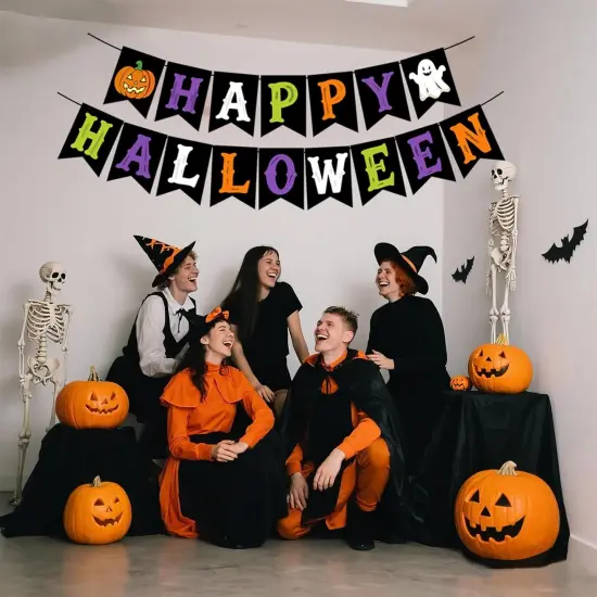 Happy Halloween Banner (Colorful) {5}
