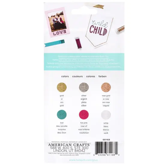 We R Memory Keepers Glue Quill Glitter 6/Pkg-Assorted Colors {4}