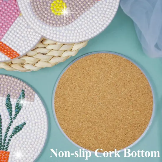 6 Pcs Diamond Art Coasters {5}