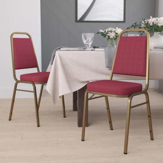 Emma and Oliver 4 Pack Trapezoidal Back Stacking Banquet Chair {1}