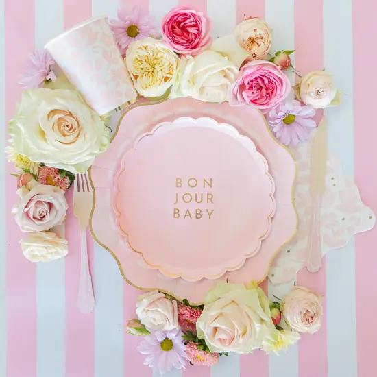 BONJOUR BABY PETAL PINK SMALL PLATES {2}