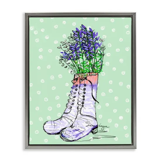 Stupell Industries Lavender Herb Boots Floating Frame, design by Susan Lugar {1}