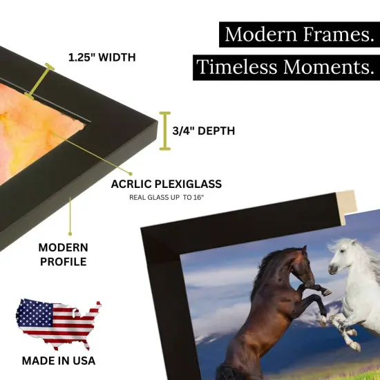 Modern Black 41x32 Picture Frame - GalleyWall Decor Poster & Art Frame {5}