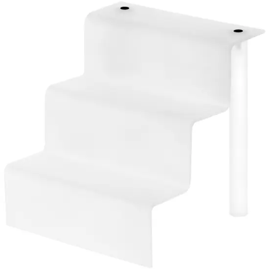 Plymor Frosted Acrylic 3-Step Display Stairs, 6.25" H x 6" W x 6.5" D {2}
