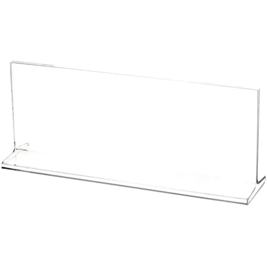 Plymor Clear Acrylic Sign Display / Literature Holder (Top-Load), 10" W x 3.5" H {2}