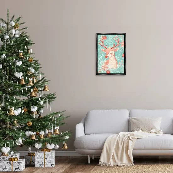 Stupell Industries Pink & Blue Vintage Reindeer Floating Frame Design by Arlington Prints {2}