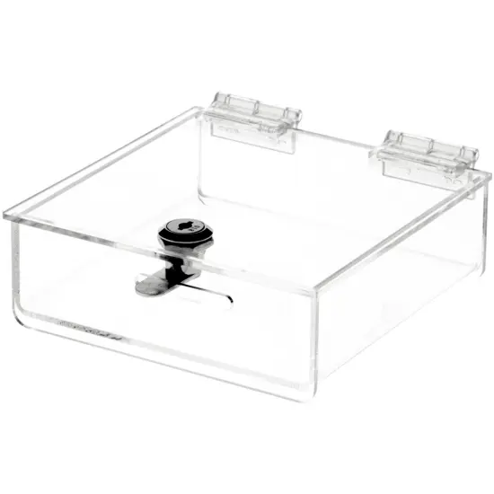 Plymor Clear Acrylic Locking Countertop Display Case, 2" H x 6" W x 6" D {2}