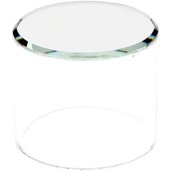 Plymor Clear Acrylic Cylinder Display Riser with Mirror Top, 2" H x 2.5" D {2}