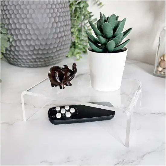 Plymor Clear Acrylic Rectangular Display Riser, 2" H x 6" W x 4" D (1/8" thick) {3}