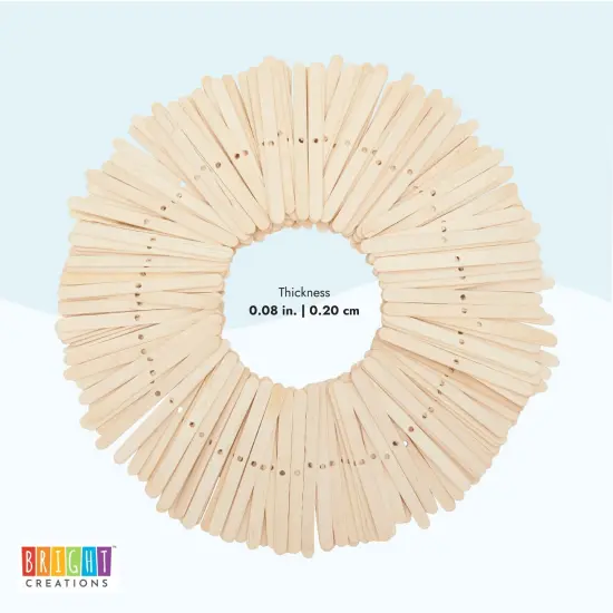 Wooden Wick Holders for Candle Making, Setter Centering Tool (4.4 In, 250 Pack) Brown {4}