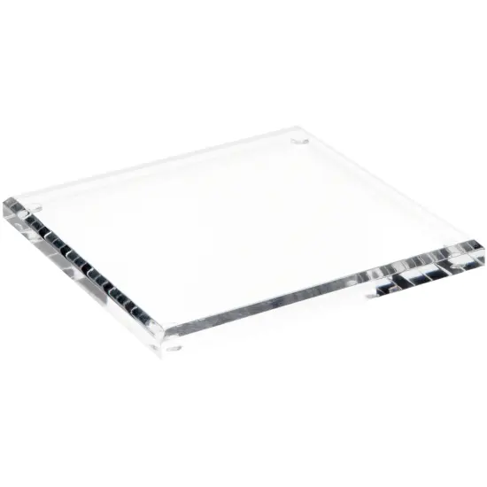 Plymor Clear Acrylic Square Beveled Display Base, 6" W x 6" D x 0.5" H {2}