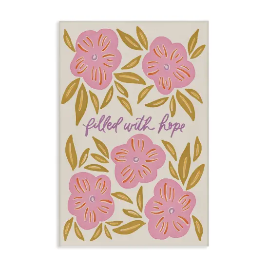 Stupell Industries Florals Filled With Hope Canvas By Amanda Houston {1}