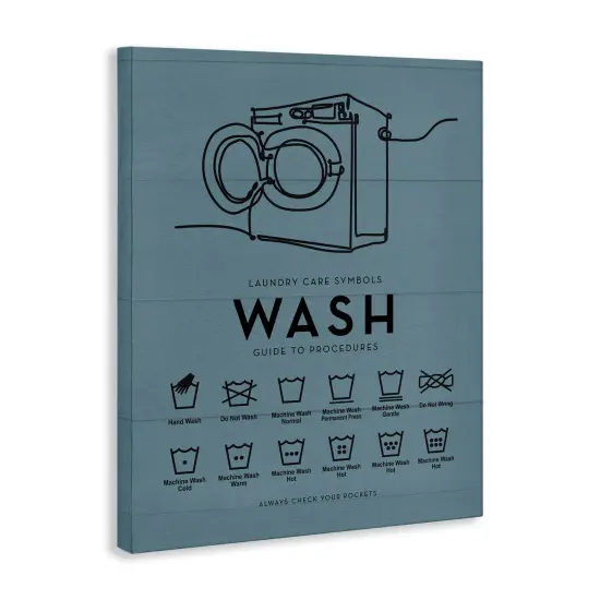 Stupell Industries Laundry Wash Reminders Canvas By Lettered and Lined {3}