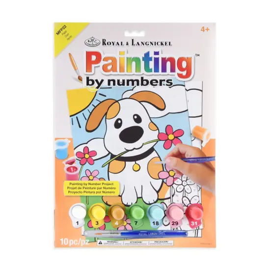 MFP22 | Painting by numbers&trade; Children's 10pc 8.75" x 11.75" Puppy Painting Project {1}