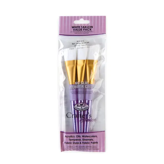 RCC 415 | Crafter's Choice™ 3pc White Taklon Large Brush Set {1}