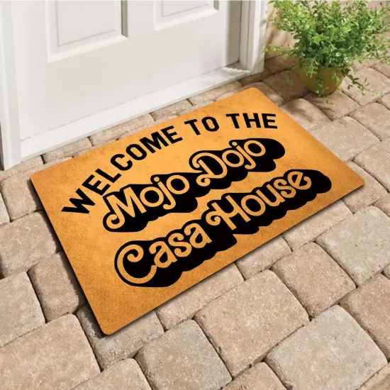 Funny Welcome Doormat with Rubber Back 18"(W) x 30"(L)Welcome to the Mojo Dojo Casa House Funny Doormat for Entrance {2}