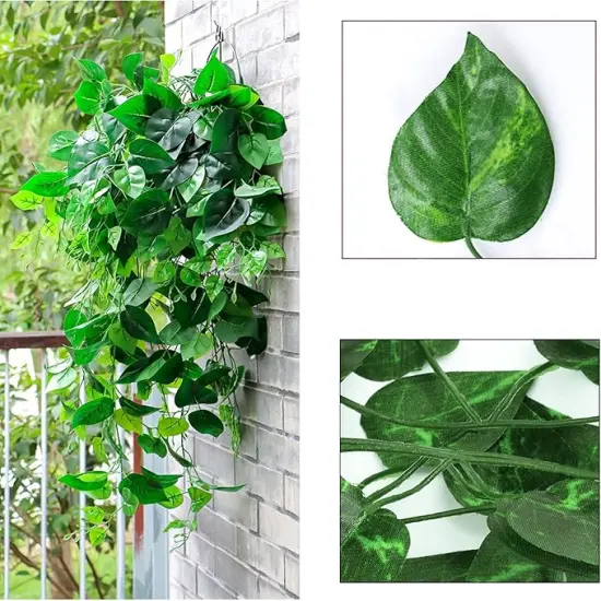 360 Feet 48 Pack Fake Greenery Hanging Garland, Ivy Leaf Plants, Vine Leaves, Fake Flowers Foliage for Bedroom Garden Wall Decor {2}