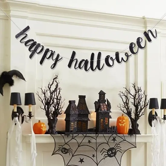 Happy Halloween Banner - Black {4}