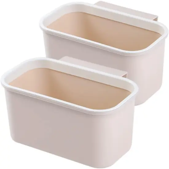 2 Pack Pink Hanging Cup Holders,10x5x4.5"Trolley Basket Storage {1}