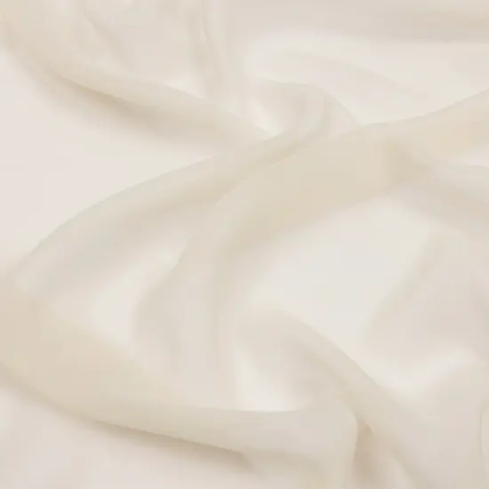 1 Yard Premium Silk Chiffon Solid Ivory Fabric Lightweight Sheer 44 Inch Width {2}