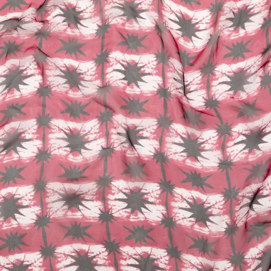 1 Yard Cerise Tie Dye Silk Chiffon 51 inch Width {2}