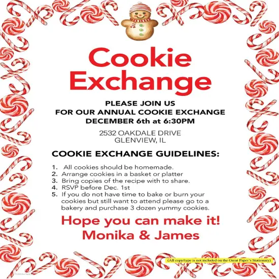 Great Papers! Stationery Holiday Letterhead, Peppermint and Snowman, 8.5"x11", Printer Friendly, 50 Sheets {4}