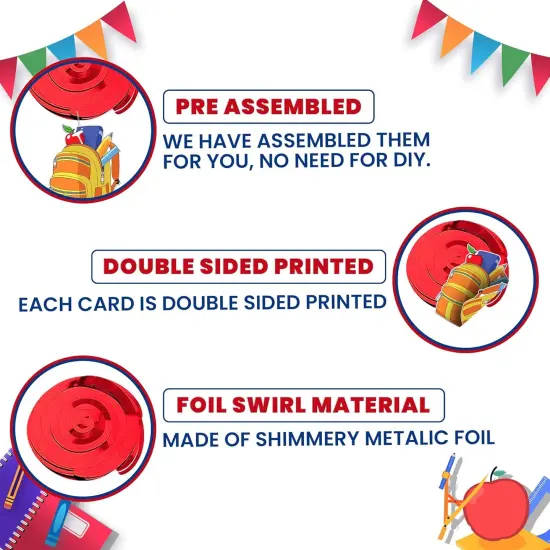 Hanging Swirls for School Decorations - Pack of 46 {4}