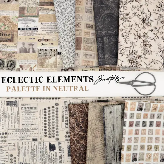 Wood in Neutral (pwth256.neutral) | Eclectic Elements Palette in Neutral | Tim Holtz | Free Spirit {2}