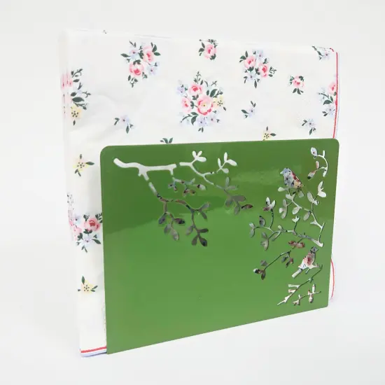 Mango Steam Songbird Tabletop Napkin & Letter Holder for Home, Kitchen, Restaurants Green {6}