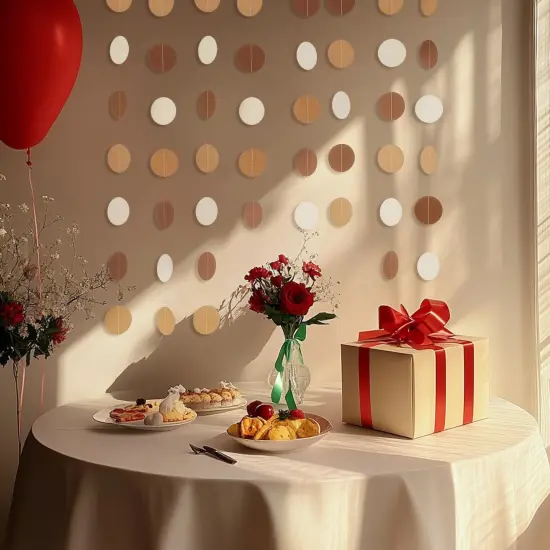 Brown Paper Garlands Hanging Circle Decoration {3}