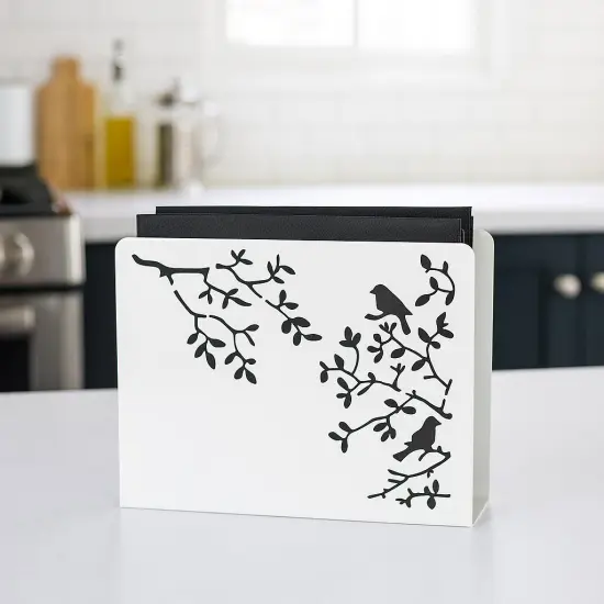 Mango Steam Songbird Tabletop Napkin & Letter Holder for Home, Kitchen, Restaurants Green {7}