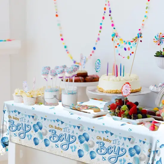 3Pcs Boy Baby Shower Tablecloth {4}