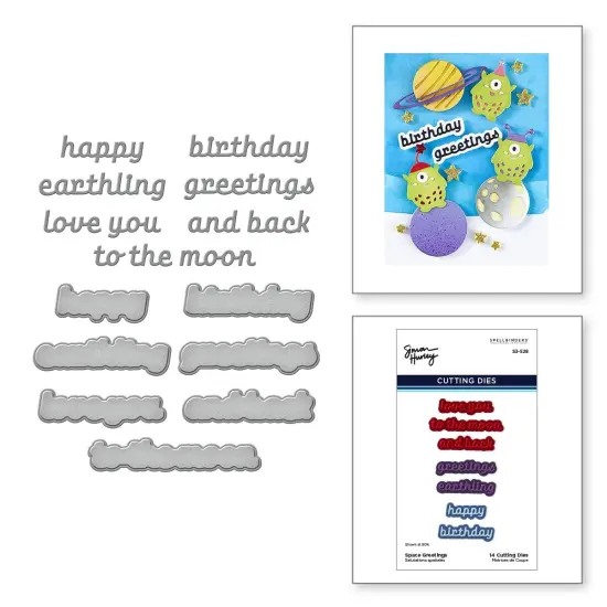 Spellbinders Etched Dies By Simon Hurley-Space Greetings, Simon's Space Adventure {6}