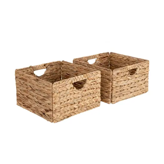 Seville Classics Handwoven Basket (2-Pack), Water Hyacinth {6}