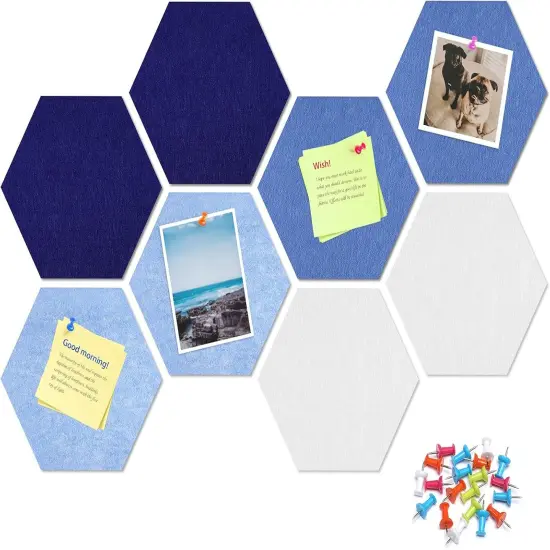 Pack of 8 Hexagon Felt Pin Bulletin Board {5}